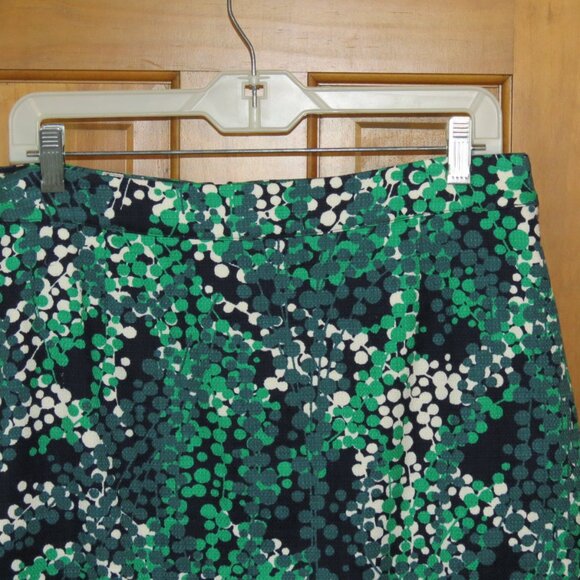 Boden A-Line Skirt Green Black White Lined - Picture 5 of 7